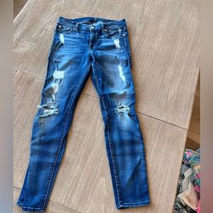 7 for All Mankind Skinny Distressed Jeans